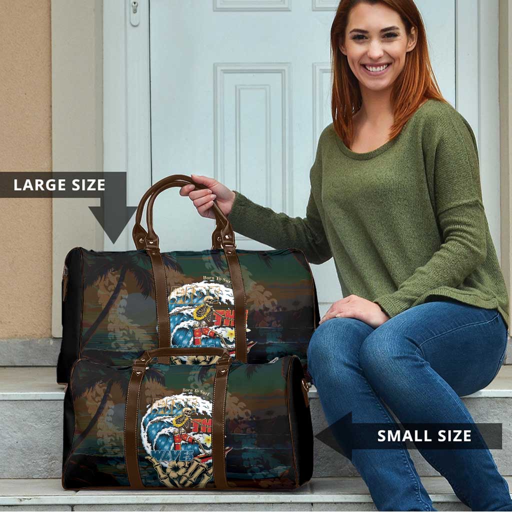Aloha Hawaii Surfing Skull Travel Bag Shaka Skeleton Ride The Waves - Polynesian Pride