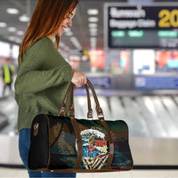 Aloha Hawaii Surfing Skull Travel Bag Shaka Skeleton Ride The Waves - Polynesian Pride