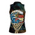 Aloha Hawaii Surfing Skull Women Sleeveless Polo Shirt Shaka Skeleton Ride The Waves - Polynesian Pride