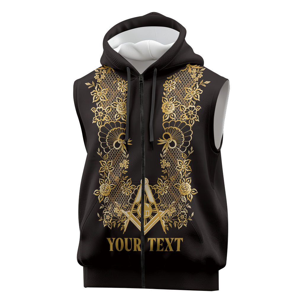 Personalised Filipino Freemasonry Sleeveless Zip Hoodie Masonic Barong Tagalog Inspired Ivory White LT14 Ivory White - Polynesian Pride