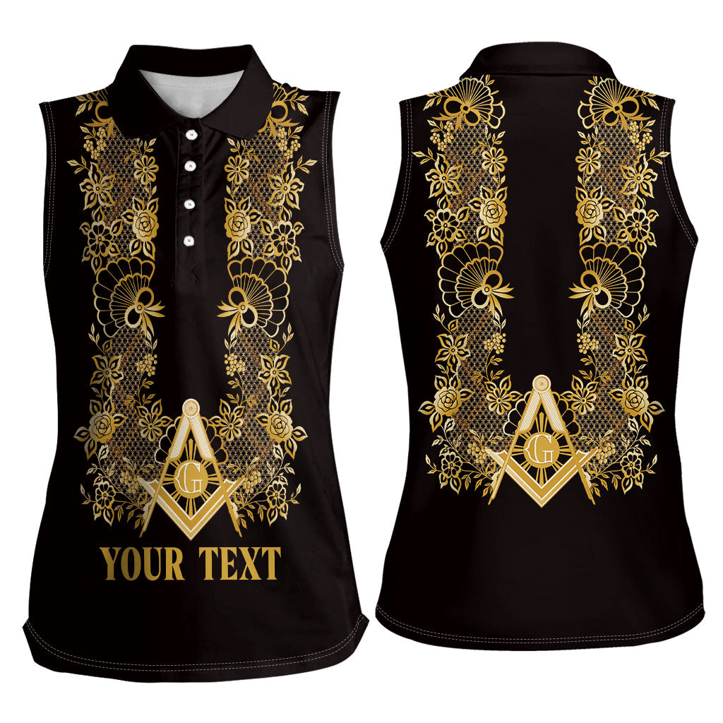 Personalised Filipino Freemasonry Women Sleeveless Polo Shirt Masonic Barong Tagalog Inspired Ivory White LT14 - Polynesian Pride