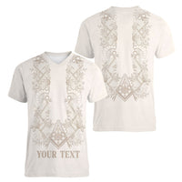 Personalised Filipino Freemasonry Women V-Neck T-Shirt Masonic Barong Tagalog Inspired Black LT14 - Polynesian Pride