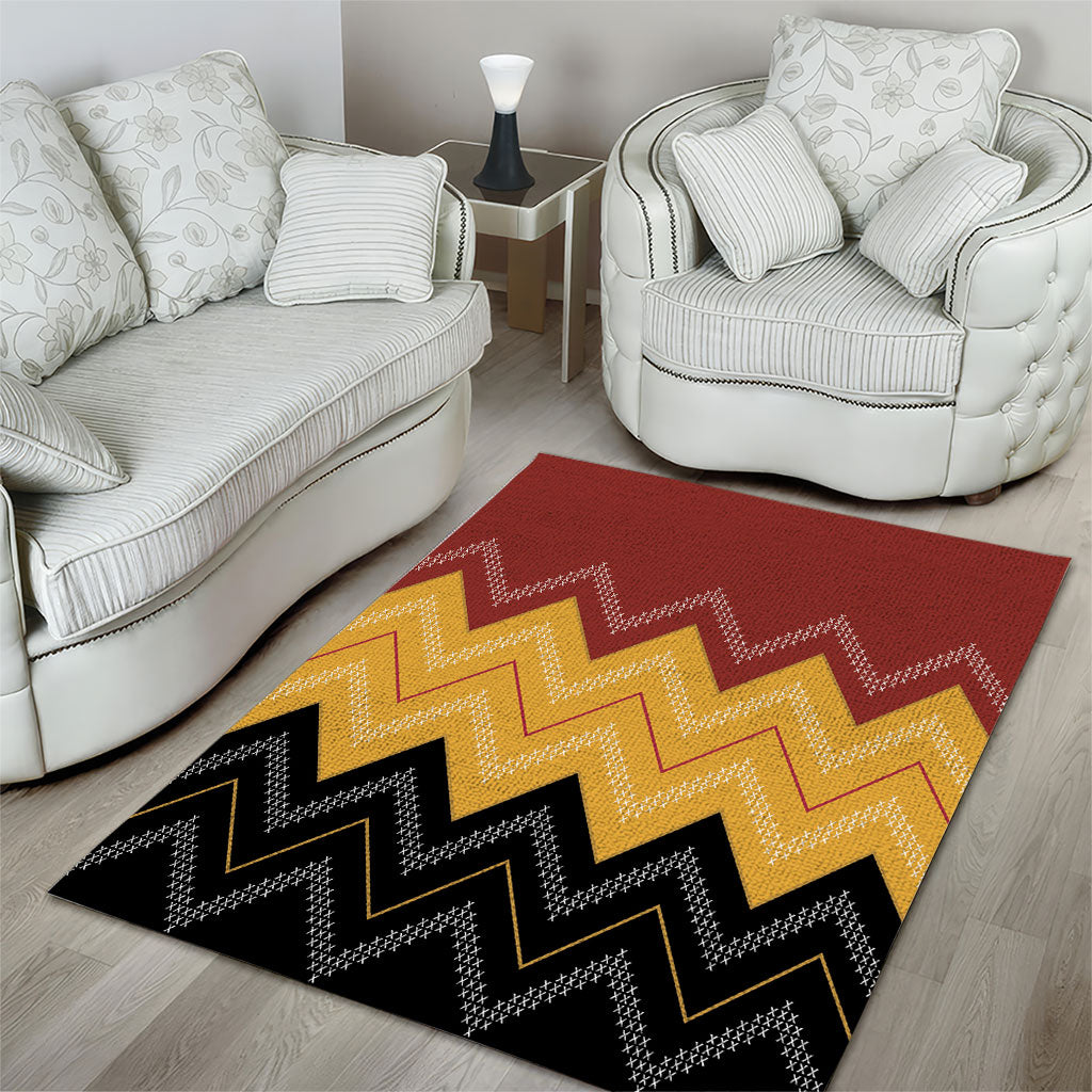 Kaokao Maori Tukutuku Inspired New Zealand Area Rug LT14 - Polynesian Pride