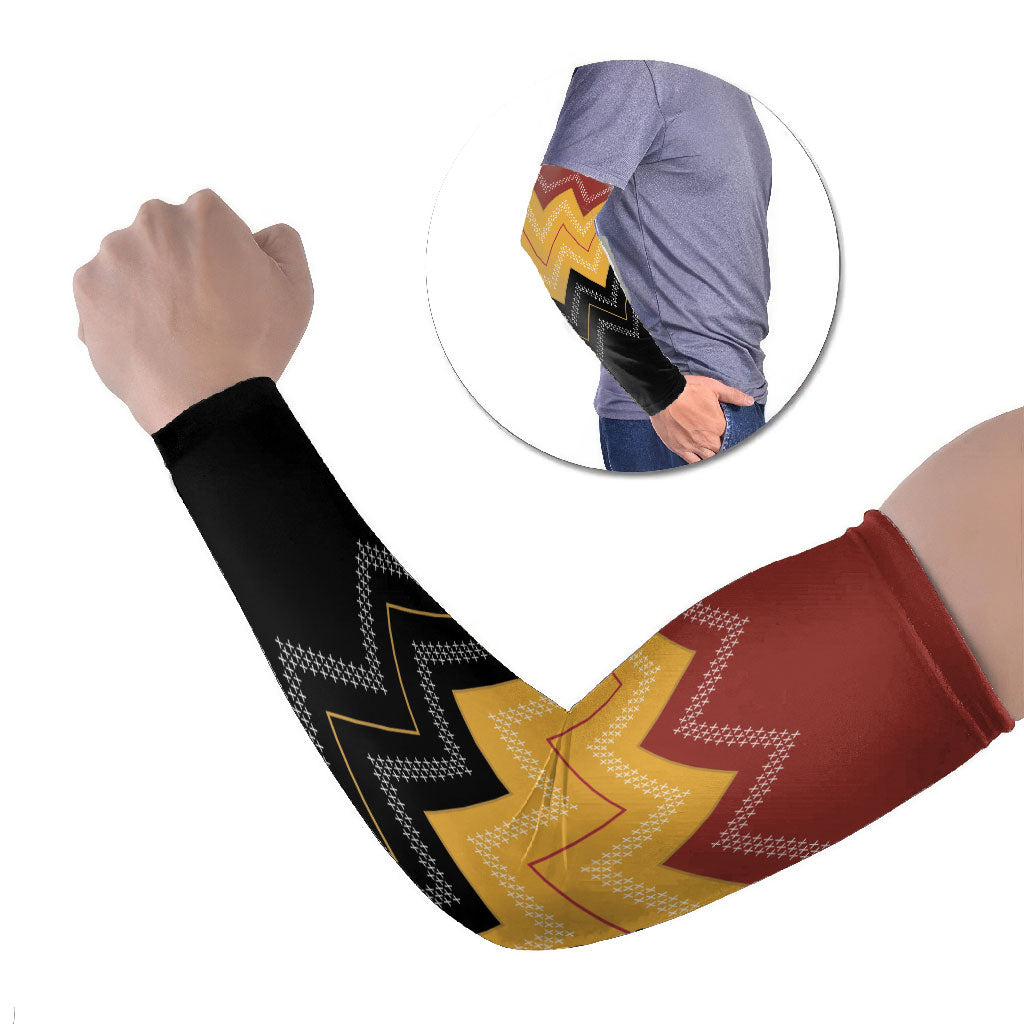 Kaokao Maori Tukutuku Inspired New Zealand Arm Sleeves LT14 Set of 2 Multicolor - Polynesian Pride