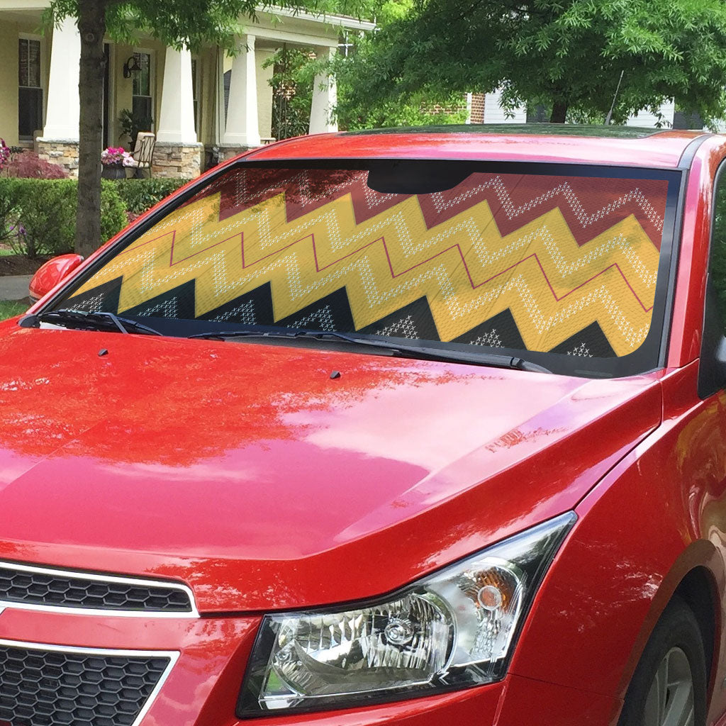 Kaokao Maori Tukutuku Inspired New Zealand Auto Sun Shade LT14 - Polynesian Pride