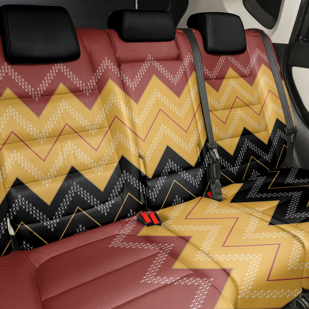 Kaokao Maori Tukutuku Inspired New Zealand Back Car Seat Cover LT14 - Polynesian Pride