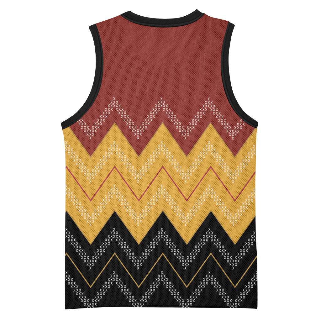 Kaokao Maori Tukutuku Inspired New Zealand Basketball Jersey LT14 - Polynesian Pride