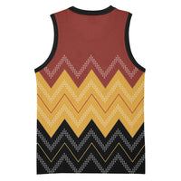 Kaokao Maori Tukutuku Inspired New Zealand Basketball Jersey LT14 - Polynesian Pride