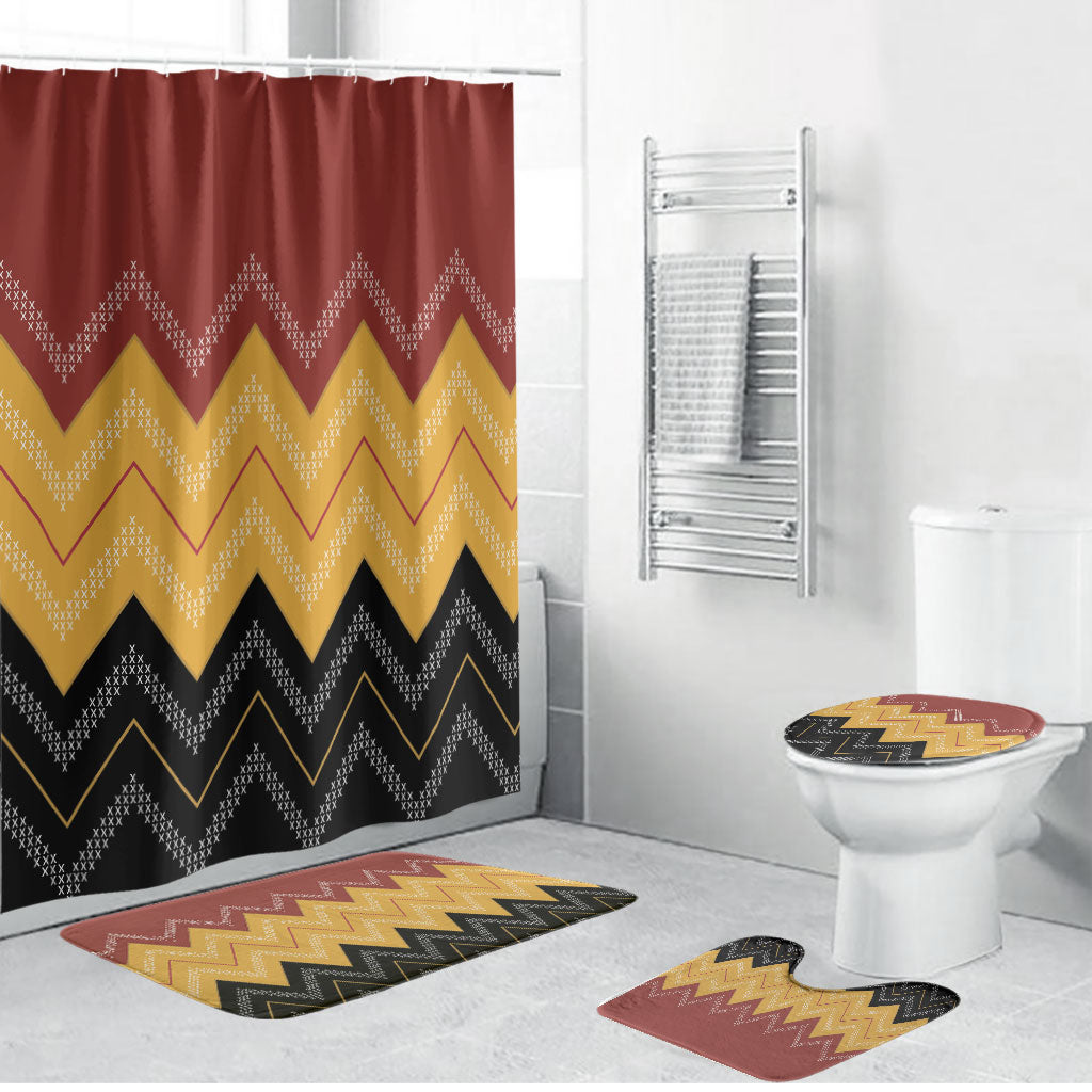 Kaokao Maori Tukutuku Inspired New Zealand Bathroom Set