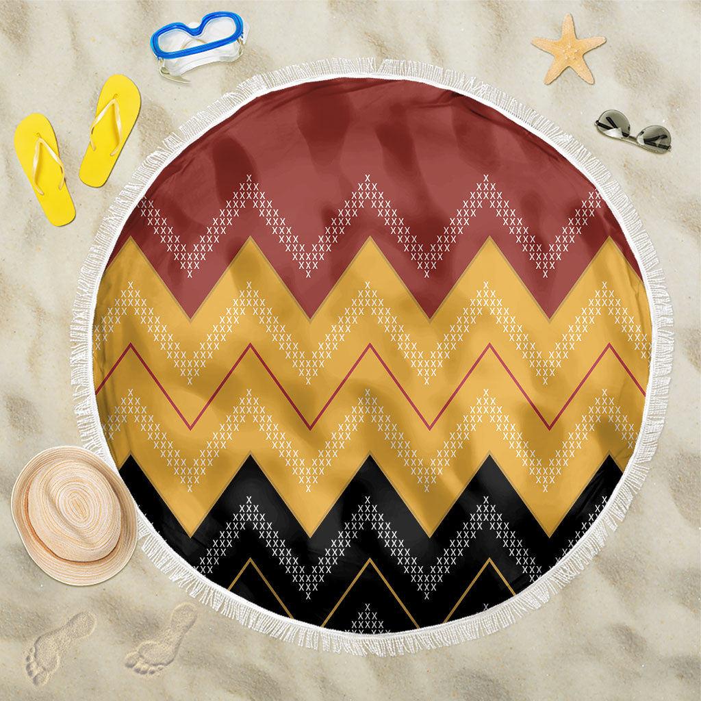 Kaokao Maori Tukutuku Inspired New Zealand Beach Blanket LT14 One Size 150cm Multicolor - Polynesian Pride