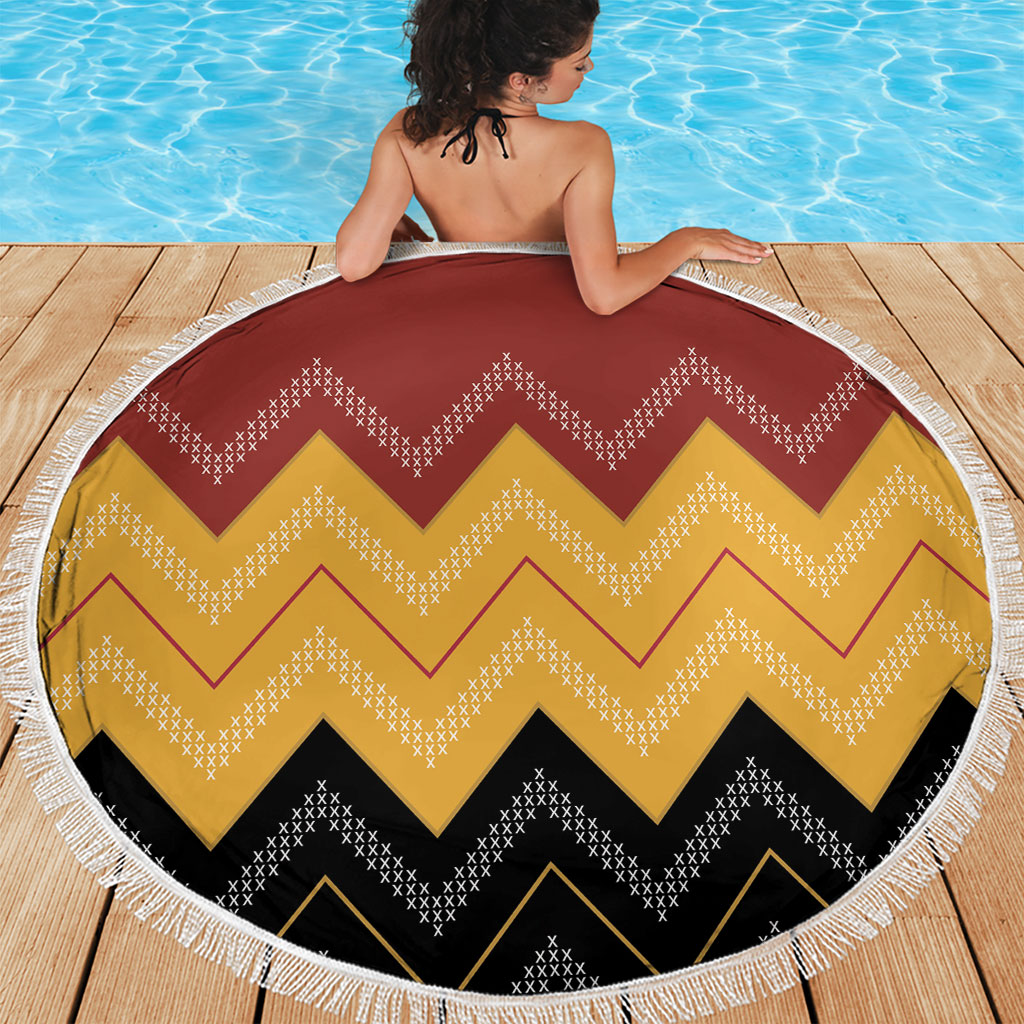 Kaokao Maori Tukutuku Inspired New Zealand Beach Blanket LT14 - Polynesian Pride