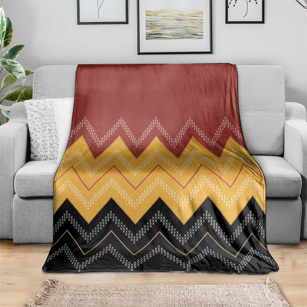 Kaokao Maori Tukutuku Inspired New Zealand Blanket LT14 - Polynesian Pride
