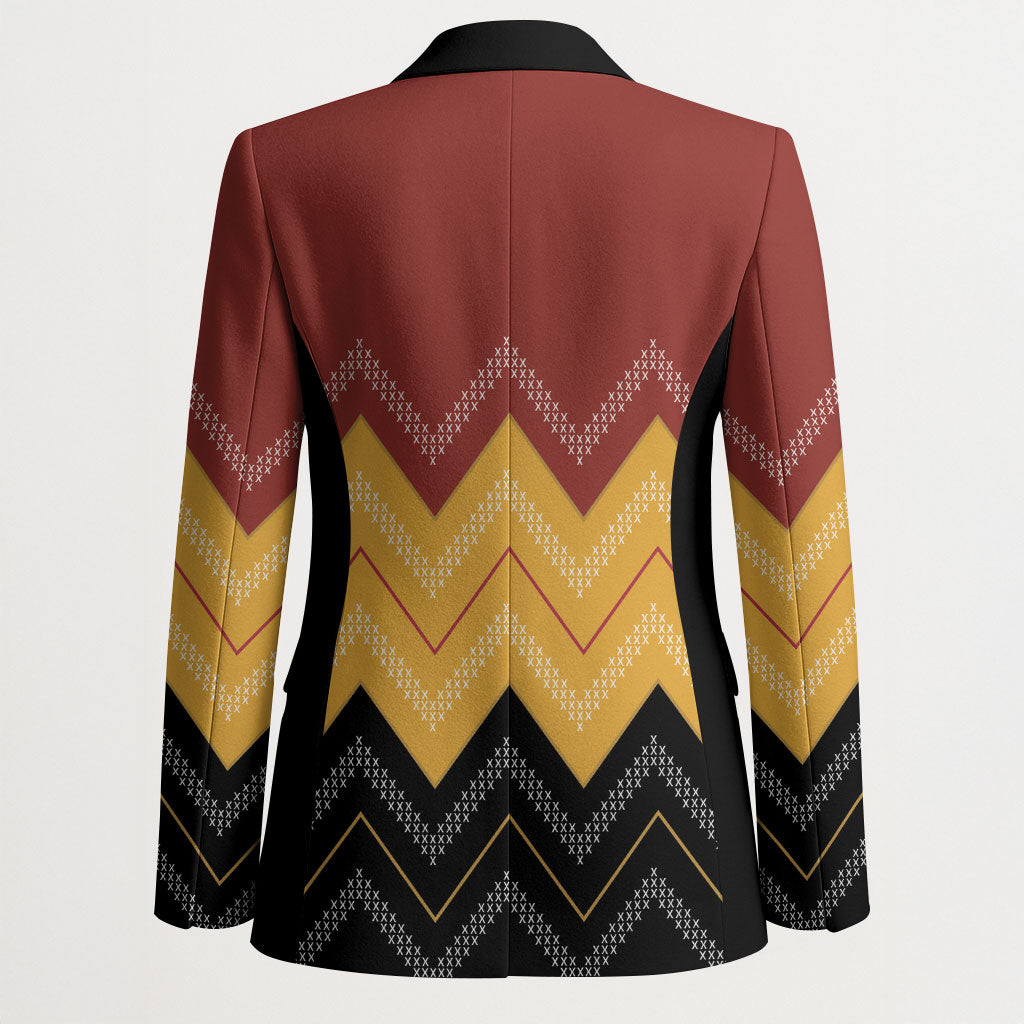 Kaokao Maori Tukutuku Inspired New Zealand Blazer LT14 - Polynesian Pride