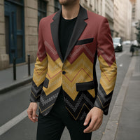 Kaokao Maori Tukutuku Inspired New Zealand Blazer LT14 - Polynesian Pride