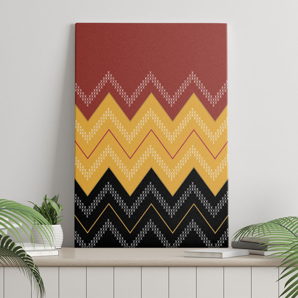 Kaokao Maori Tukutuku Inspired New Zealand Canvas Wall Art LT14 - Polynesian Pride