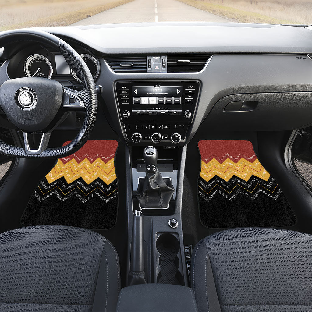 Kaokao Maori Tukutuku Inspired New Zealand Car Mats LT14 Set 2pcs - Front Multicolor - Polynesian Pride