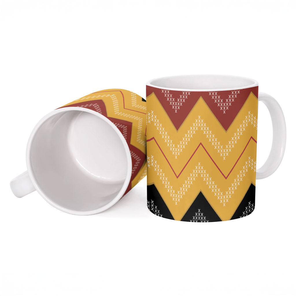 Kaokao Maori Tukutuku Inspired New Zealand Ceramic Mug LT14 - Polynesian Pride