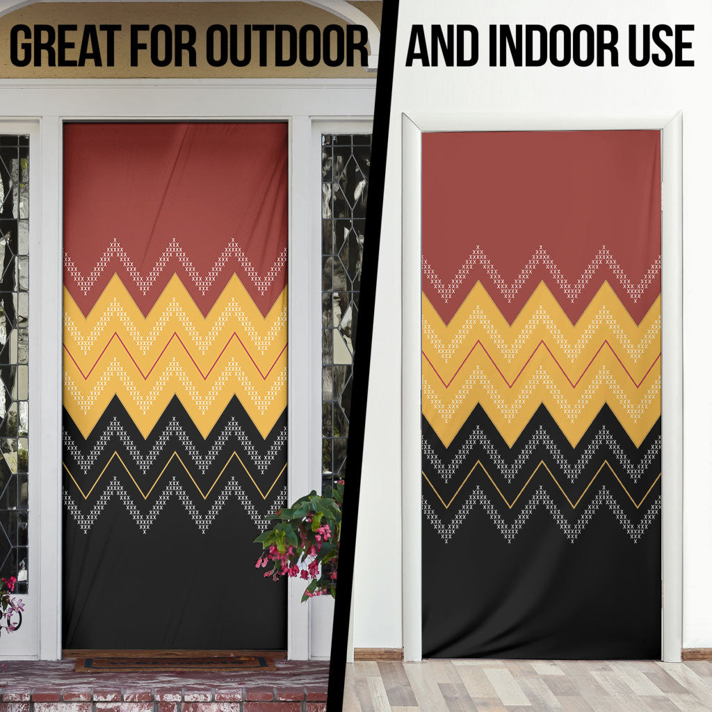 Kaokao Maori Tukutuku Inspired New Zealand Door Cover LT14 - Polynesian Pride