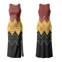 Kaokao Maori Tukutuku Inspired New Zealand Family Matching Tank Maxi Dress and Hawaiian Shirt LT14 Mom's Dress Multicolor - Polynesian Pride