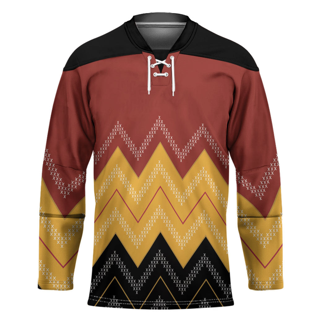 Kaokao Maori Tukutuku Inspired New Zealand Hockey Jersey LT14 Unisex Multicolor - Polynesian Pride