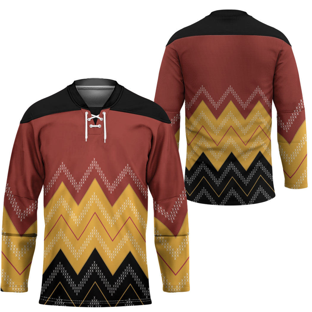 Kaokao Maori Tukutuku Inspired New Zealand Hockey Jersey LT14 - Polynesian Pride