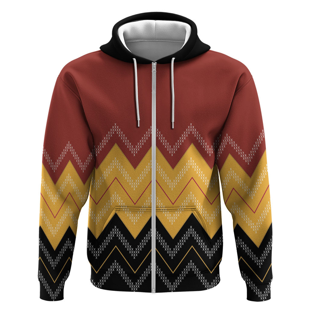 Kaokao Maori Tukutuku Inspired New Zealand Hoodie LT14 Zip Hoodie Multicolor - Polynesian Pride