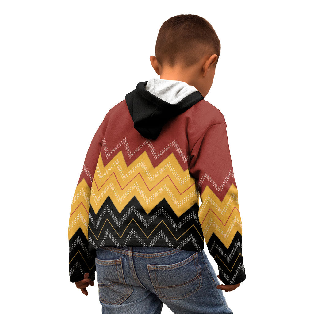 Kaokao Maori Tukutuku Inspired New Zealand Kid Hoodie LT14 - Polynesian Pride