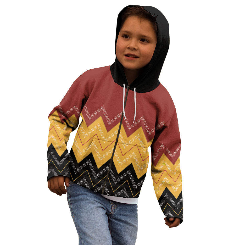 Kaokao Maori Tukutuku Inspired New Zealand Kid Hoodie LT14 - Polynesian Pride