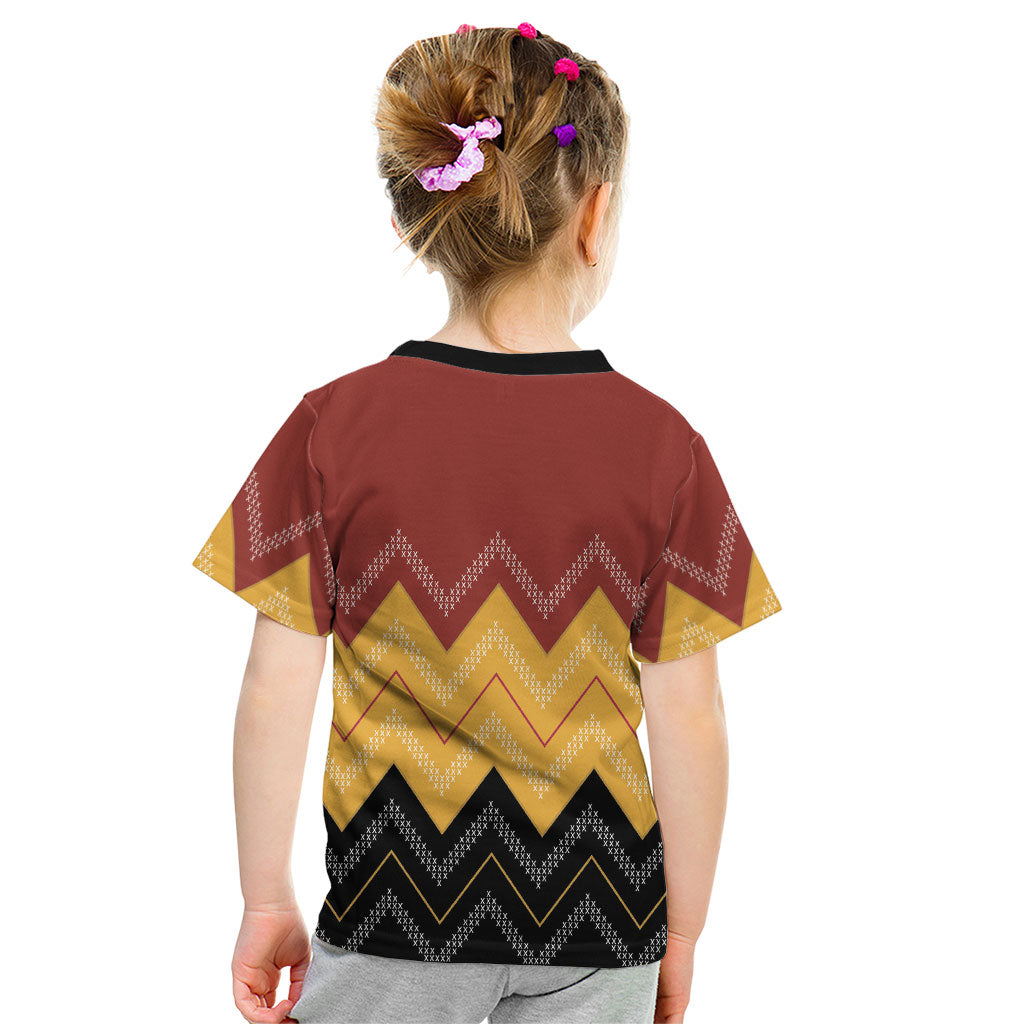 Kaokao Maori Tukutuku Inspired New Zealand Kid T Shirt LT14 - Polynesian Pride