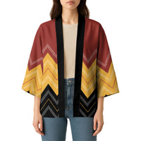Kaokao Maori Tukutuku Inspired New Zealand Kimono LT14 - Polynesian Pride