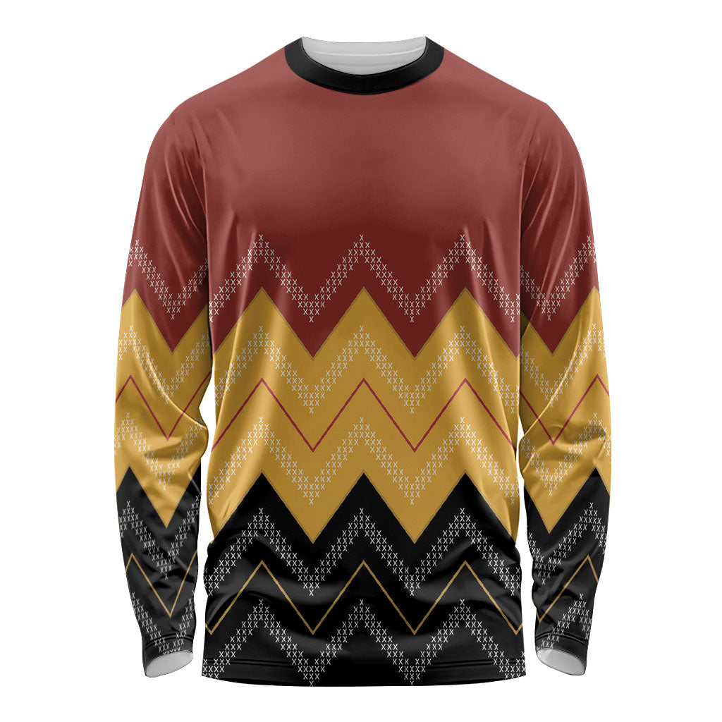 Kaokao Maori Tukutuku Inspired New Zealand Long Sleeve Shirt LT14 Unisex Multicolor - Polynesian Pride