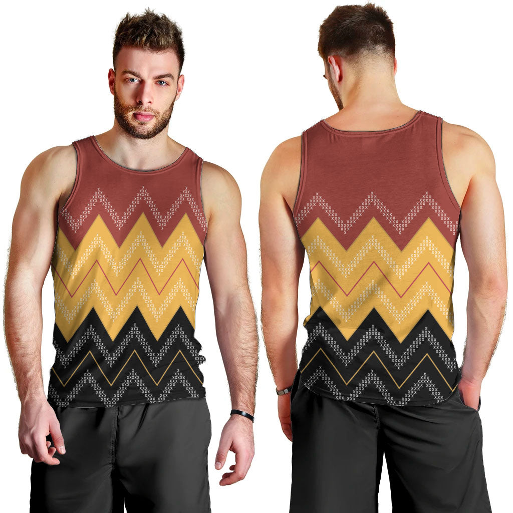 Kaokao Maori Tukutuku Inspired New Zealand Men Tank Top LT14 - Polynesian Pride