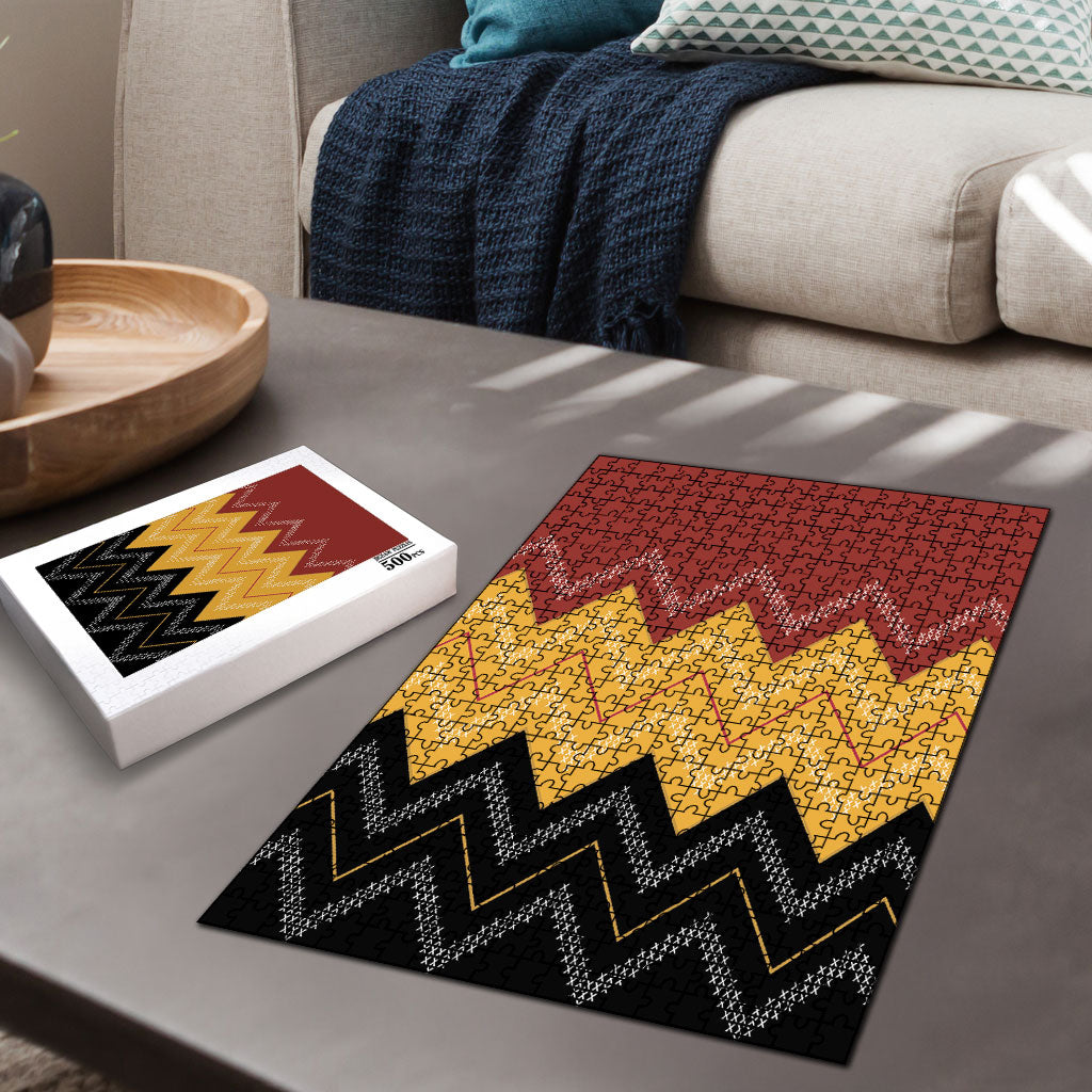 Kaokao Maori Tukutuku Inspired New Zealand Puzzle LT14 - Polynesian Pride
