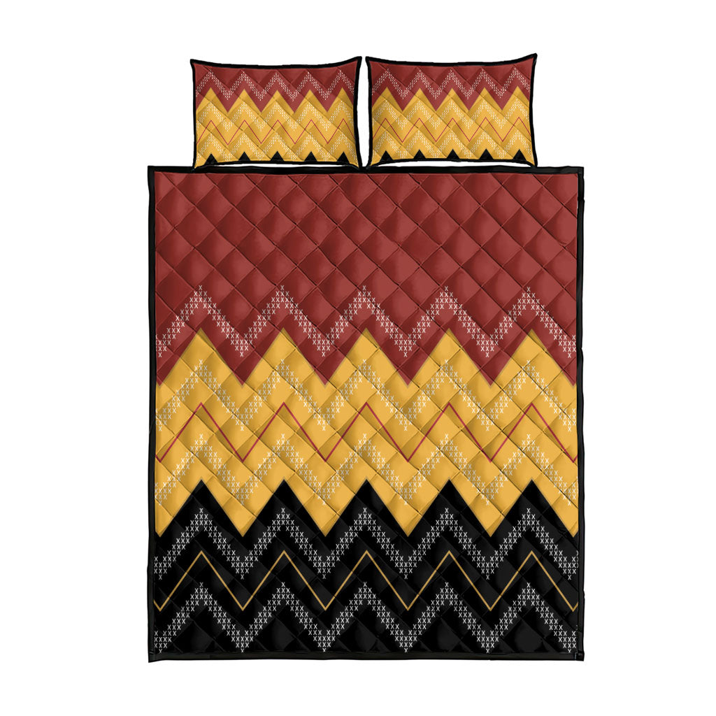 Kaokao Maori Tukutuku Inspired New Zealand Quilt Bed Set LT14 - Polynesian Pride