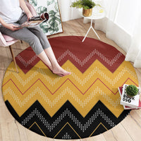 Kaokao Maori Tukutuku Inspired New Zealand Round Carpet LT14 - Polynesian Pride