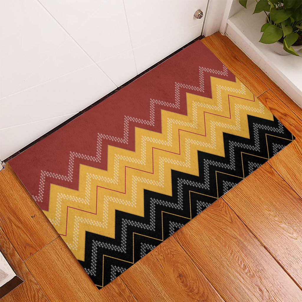 Kaokao Maori Tukutuku Inspired New Zealand Rubber Doormat LT14 - Polynesian Pride