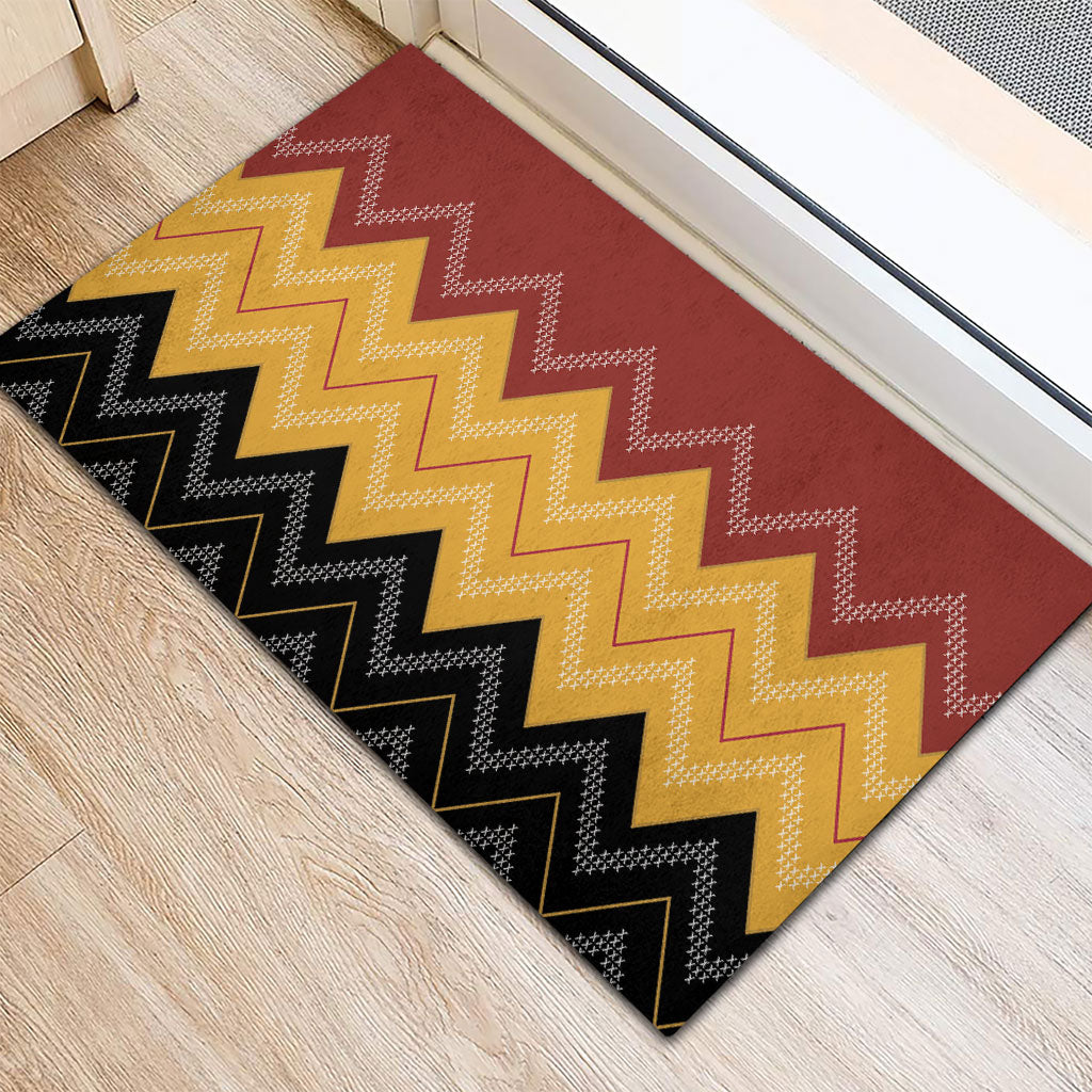 Kaokao Maori Tukutuku Inspired New Zealand Rubber Doormat LT14 - Polynesian Pride