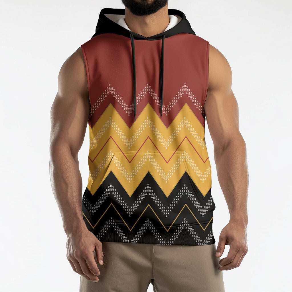 Kaokao Maori Tukutuku Inspired New Zealand Sleeveless Hoodie LT14 - Polynesian Pride