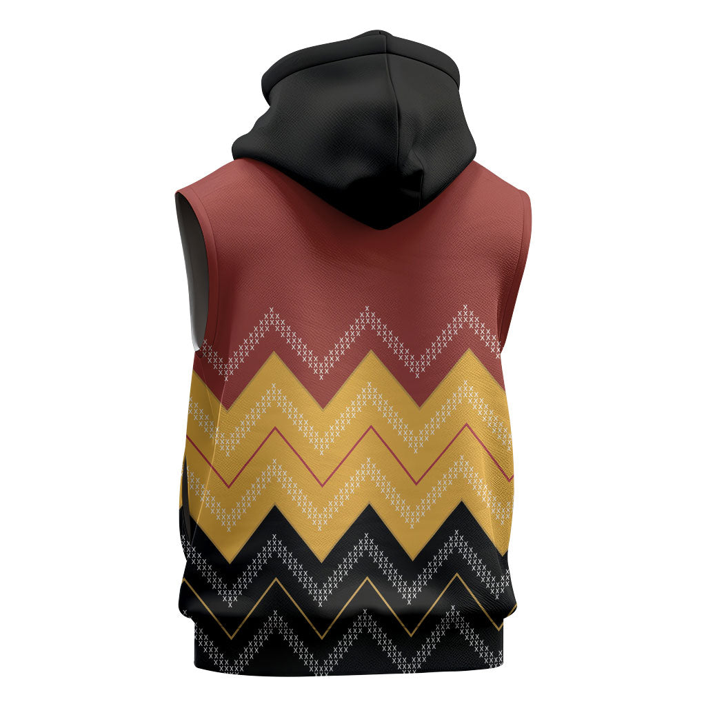 Kaokao Maori Tukutuku Inspired New Zealand Sleeveless Zip Hoodie LT14 - Polynesian Pride