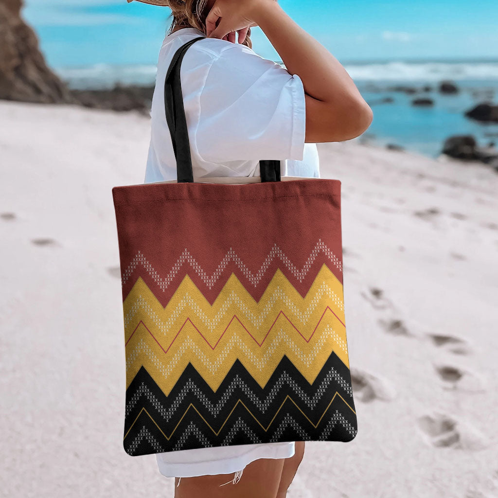 Kaokao Maori Tukutuku Inspired New Zealand Tote Bag LT14 - Polynesian Pride