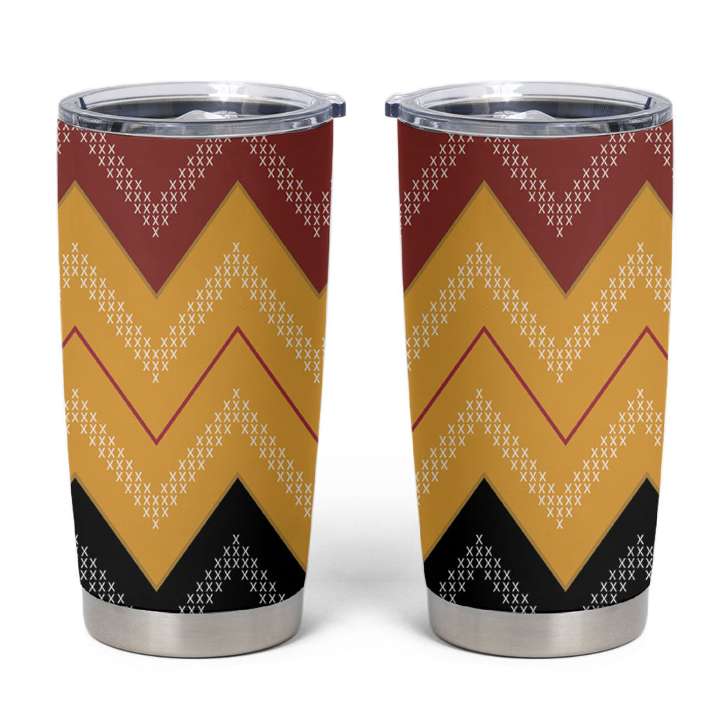 Kaokao Maori Tukutuku Inspired New Zealand Tumbler Cup LT14 Multicolor - Polynesian Pride