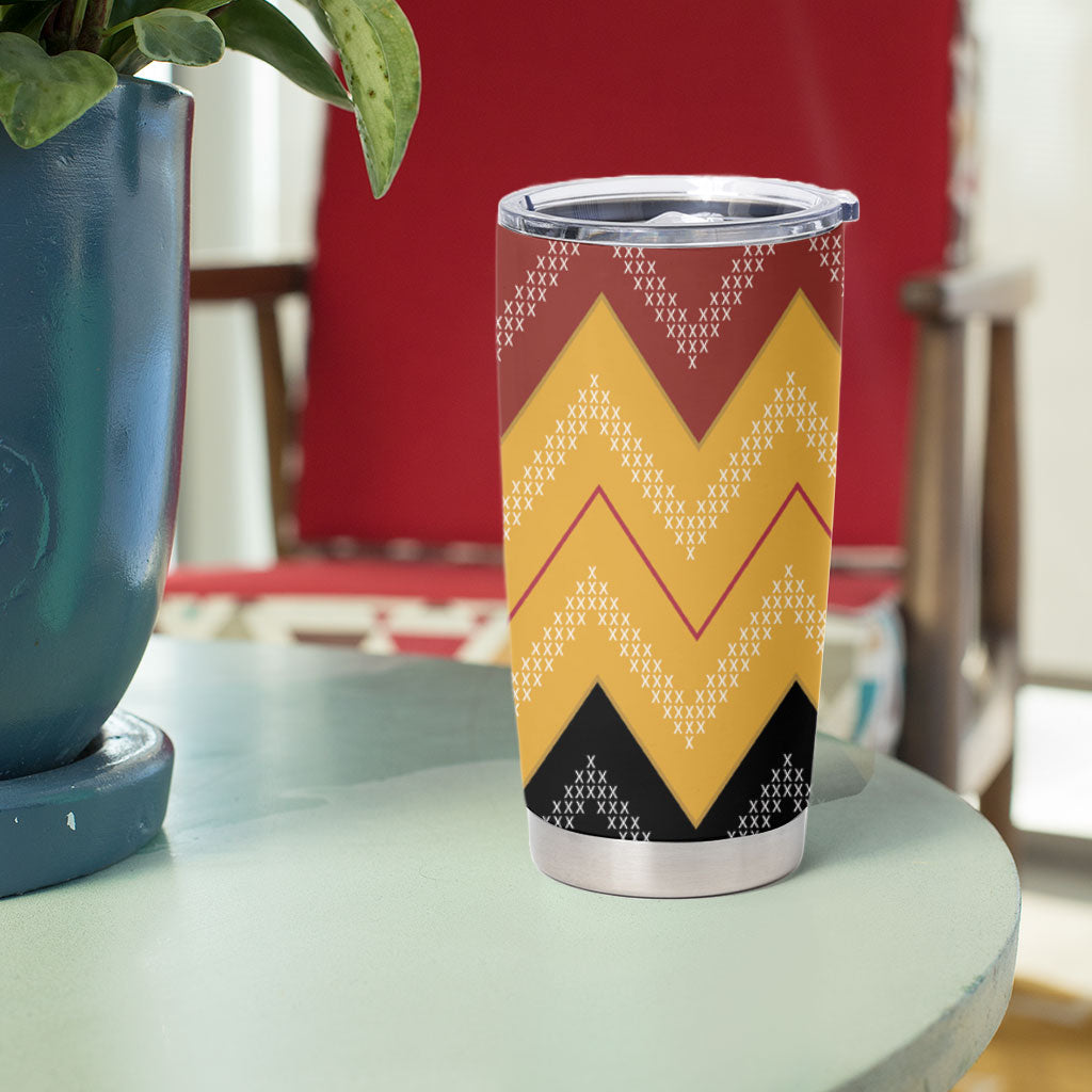 Kaokao Maori Tukutuku Inspired New Zealand Tumbler Cup LT14 - Polynesian Pride