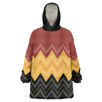 Kaokao Maori Tukutuku Inspired New Zealand Wearable Blanket Hoodie LT14 One Size Multicolor - Polynesian Pride