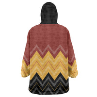 Kaokao Maori Tukutuku Inspired New Zealand Wearable Blanket Hoodie LT14 - Polynesian Pride