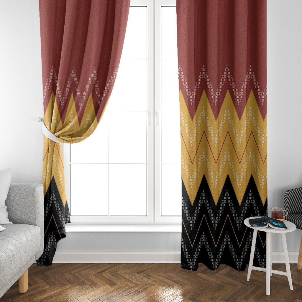 Kaokao Maori Tukutuku Inspired New Zealand Window Curtain LT14 - Polynesian Pride