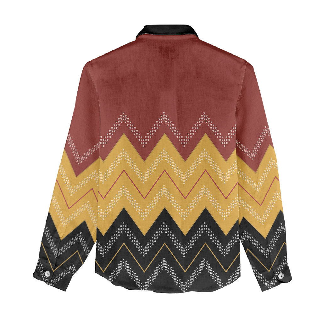 Kaokao Maori Tukutuku Inspired New Zealand Women Casual Shirt LT14 - Polynesian Pride