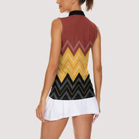 Kaokao Maori Tukutuku Inspired New Zealand Women Sleeveless Polo Shirt LT14 - Polynesian Pride