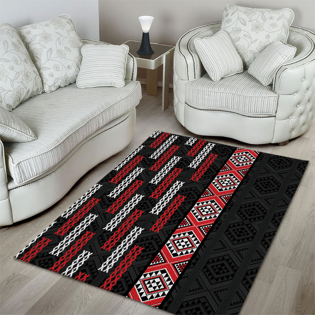 Roimata Toroa Maori Taniko Inspired New Zealand Area Rug LT14 - Polynesian Pride