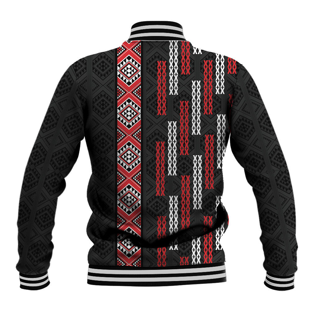 Roimata Toroa Maori Taniko Inspired New Zealand Baseball Jacket LT14 - Polynesian Pride