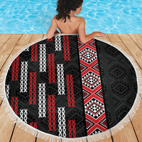 Roimata Toroa Maori Taniko Inspired New Zealand Beach Blanket LT14 - Polynesian Pride